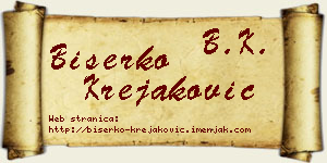 Biserko Krejaković vizit kartica